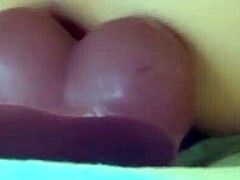 Twink gay slut Kiwianal008 rides dildo hard