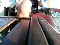 Daring Skirt Thrill in Public