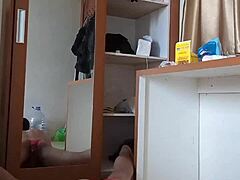 Daring Femboy in Red Unleashes Passion
