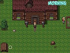 watching porn with busty milf in hentai game
