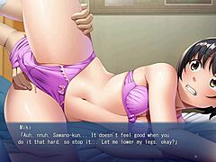 Mob-like shy girl turns pervert in hentai game