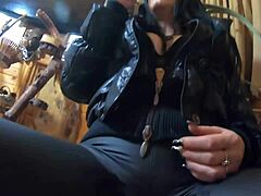 Milfycalla’s Cum On Black Leather Jacket