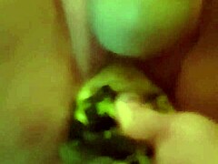 Big cock fucking and gapping with a pineapple insert