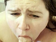 Poppy Cohen's big boobs and round ass in a POV cock sucking video