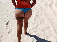 Hot Mexican whore shows off her assets outdoors