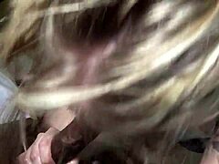 Deepthroat gagging with a big black cock