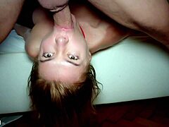 First-time big tits and anal action