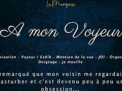 French audio guide to multiple orgasms for a voyeur
