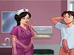 Nurse job in hot summer in animated hentai