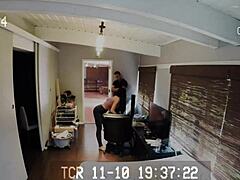 Hidden cam shows rough sex and bondage on a blind date