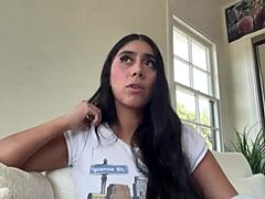 Violet Myers’ big boobs and ass get some action in this BTS video