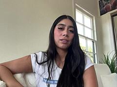 Violet Myers’ big boobs and ass get some action in this BTS video
