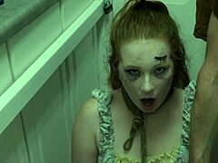 ever seen a redhead slut devour cum off boots?