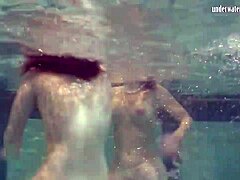 ever seen bouncing tits in underwater lesbian play?