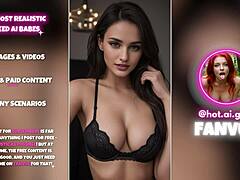 Big-titted AI babes stripped bare in lingerie