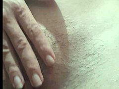 Man, this young slut with tiny tits walks out in shorts no panties, check her hairy pussy!