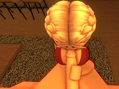 Roblox girl sucks small cock of royal boyfriend