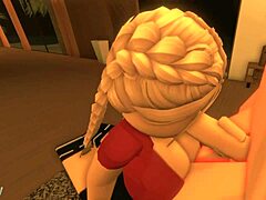 Roblox girl sucks small cock of royal boyfriend