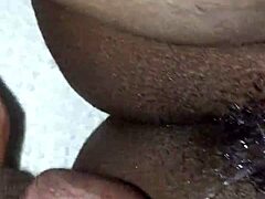Wet ebony pussy teased with a buzzing vibrator feels incredible