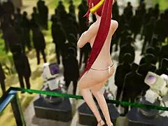 my naked dance with bouncing boobs outdoors