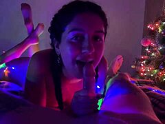 Stepsister toys with my cock for epic blowjob