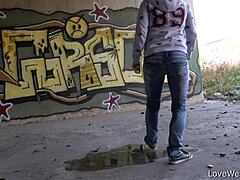 Violeta's Public Puddle Display in Outdoor Solo Scene