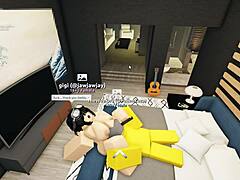 Fucking my best friend inside Roblox for a wild virtual thrill.