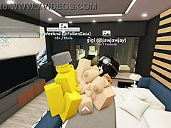 Fucking my best friend inside Roblox for a wild virtual thrill.
