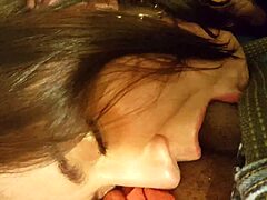 Sexy thick white girl sucks big black cock