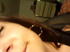 Sexy thick white girl sucks big black cock