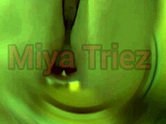 Miya Triez Teases with Slow Strip for Wild Action