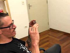 My boyfriend's friend filled my pussy with cum while he watched the full blowjob humiliation