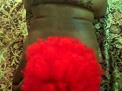 Hazelnut with Big Ass Ebony Redhead in Intense Action