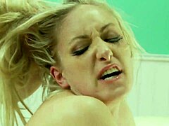 Blonde slut Angel Long gets pussy and ass fucked in DP threesome
