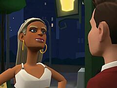 Dirty talk craving a hard cock in animated action