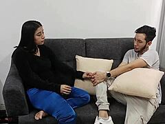 Hot Young Latina Sucks My Cock and Offers Her Pussy for Licking