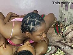oh man, i can’t even... watching this ebony petite teen ride that huge cock ‘til he explodes on her perfect ass