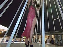 Asian milf's fetish dance contrasts small tits with teasing feet moves