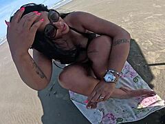 Public Mischief as Vendors Spot My Naughty Wife at Beach