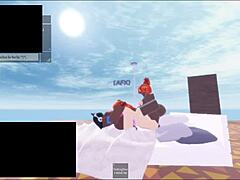 hey, wanna see me pounded by two huge black futas in Roblox?