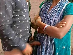 Village Husband and Wife Share Intimate Moments in Country Setting