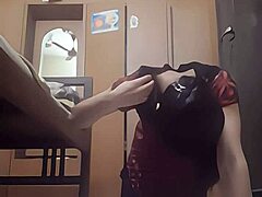 yo, wanna see how this desi creampie queen works out her boobs?