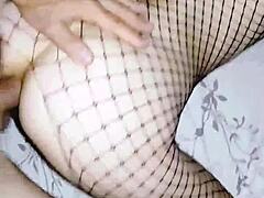 My wife and I tried anal at home for fun. It turned into a passionate close-up adventure in stockings.