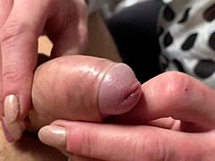 foreskin play n handjob... so hard with cum after
