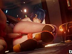 xiangling gets her ass penetrated on the kitchens floor first time anal genshin impact porn