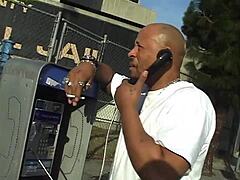 Ebony girl in lingerie gets picked up on the street for hardcore car sex