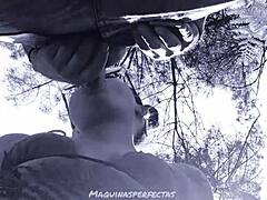 Bluee Gives OUTDOOR BLOWJOB with DEEP THROAT