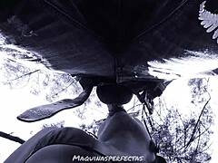 Bluee Gives OUTDOOR BLOWJOB with DEEP THROAT