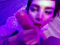 Cute alt teen fucks lucky guy hard.