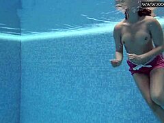 Lady Dee, Cute Shy Czech Teen, Swims Naked in Pool! Wow!